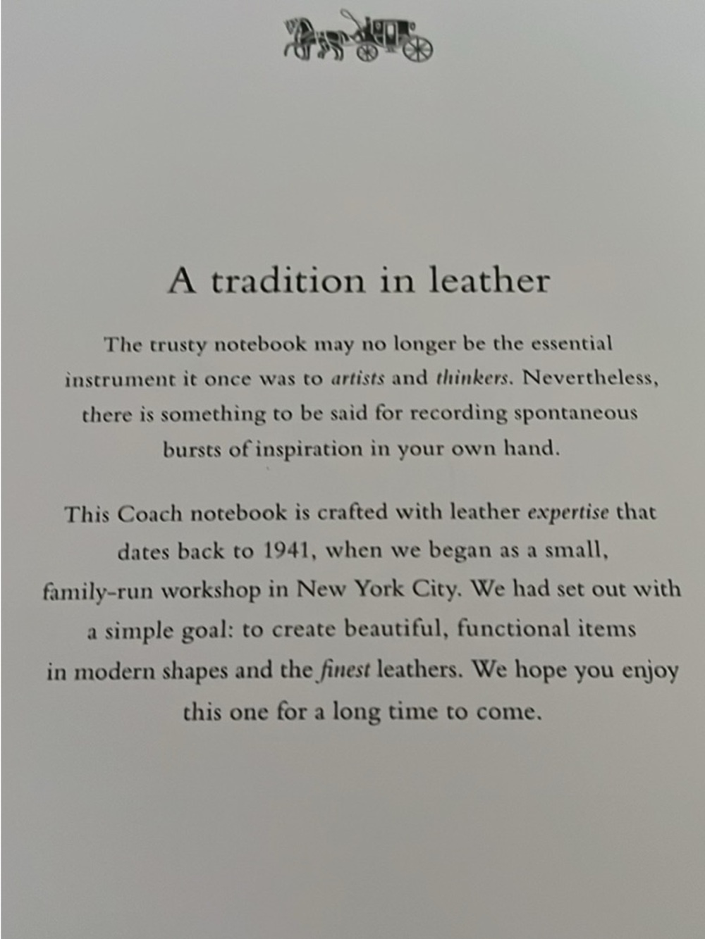 NWT Coach Black and White Heritage Notebook - Picture 3 of 3